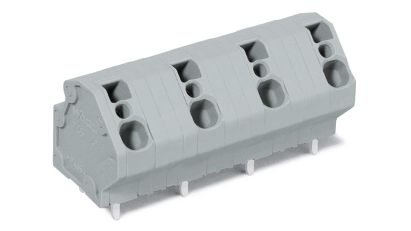WAGO 745 Series PCB Connector, 2-Contact, 12.5mm Pitch, Through Hole Mount, 1-Row, Cage Clamp Termination