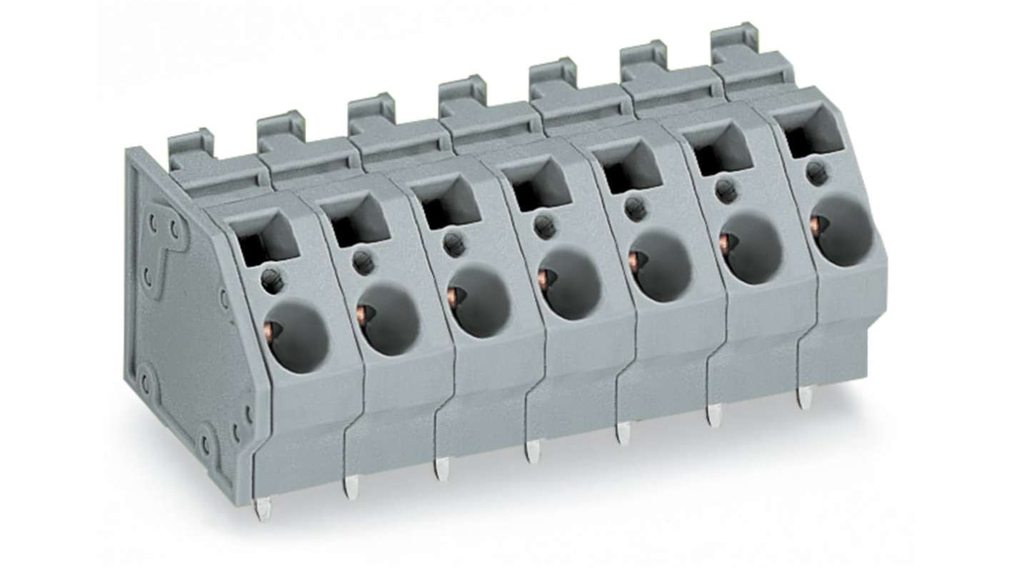 WAGO 745 Series PCB Connector, 3-Contact, 10mm Pitch, Through Hole Mount, 1-Row, Cage Clamp Termination