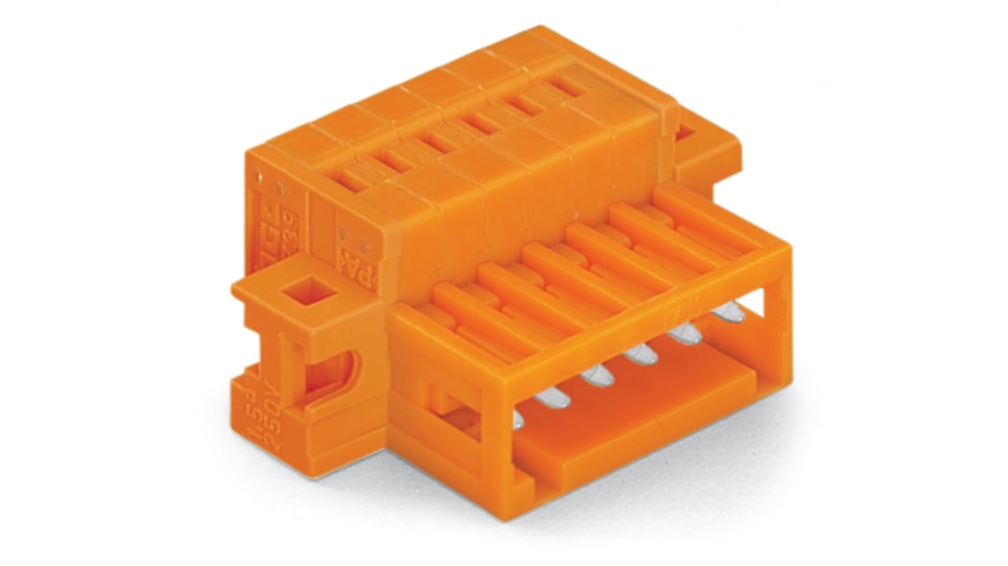 WAGO 734 Series Male Lighting Connector, 4-Pole, Male, 4-Way, Cable Mount, 10A