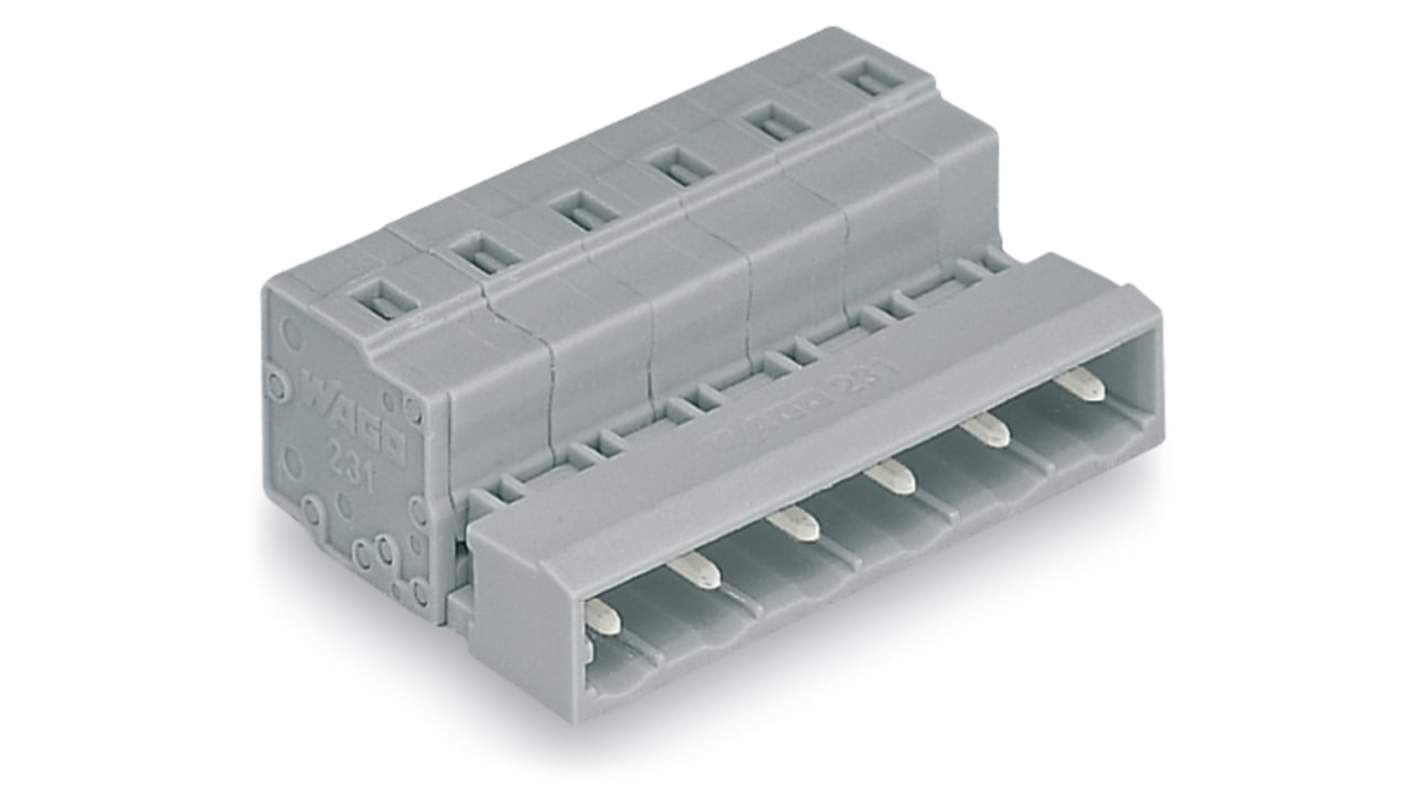 WAGO 731 Series Male Lighting Connector, 10-Pole, Male, 10-Way, Cable Mount, 12A