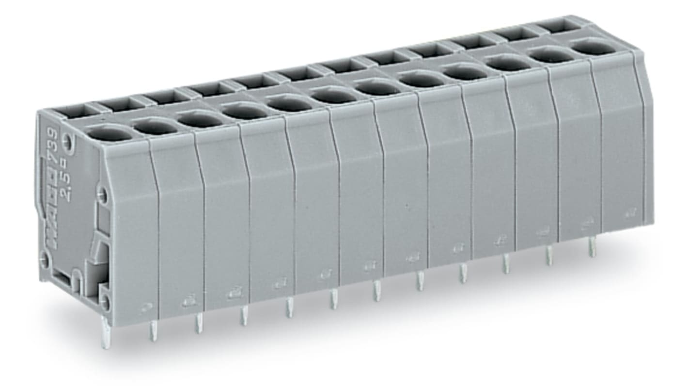 WAGO 739 Series PCB Connector, 4-Contact, 5mm Pitch, Through Hole Mount, 1-Row, Cage Clamp Termination
