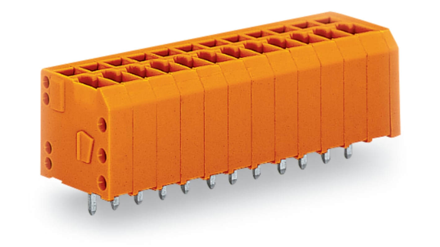 WAGO 739 Series PCB Connector, 9-Contact, 3.81mm Pitch, Through Hole Mount, 1-Row, Cage Clamp Termination