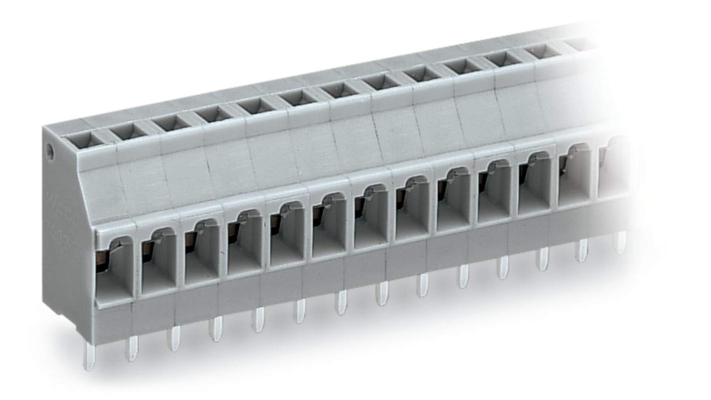 WAGO 740 Series PCB Connector, 3-Contact, 5mm Pitch, Through Hole Mount, 1-Row, Cage Clamp Termination