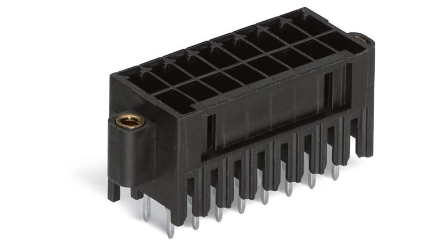 WAGO 713 Series Straight Through Hole Header, 12 Contact(s), 3.5mm Pitch, 2 Row(s), Shrouded