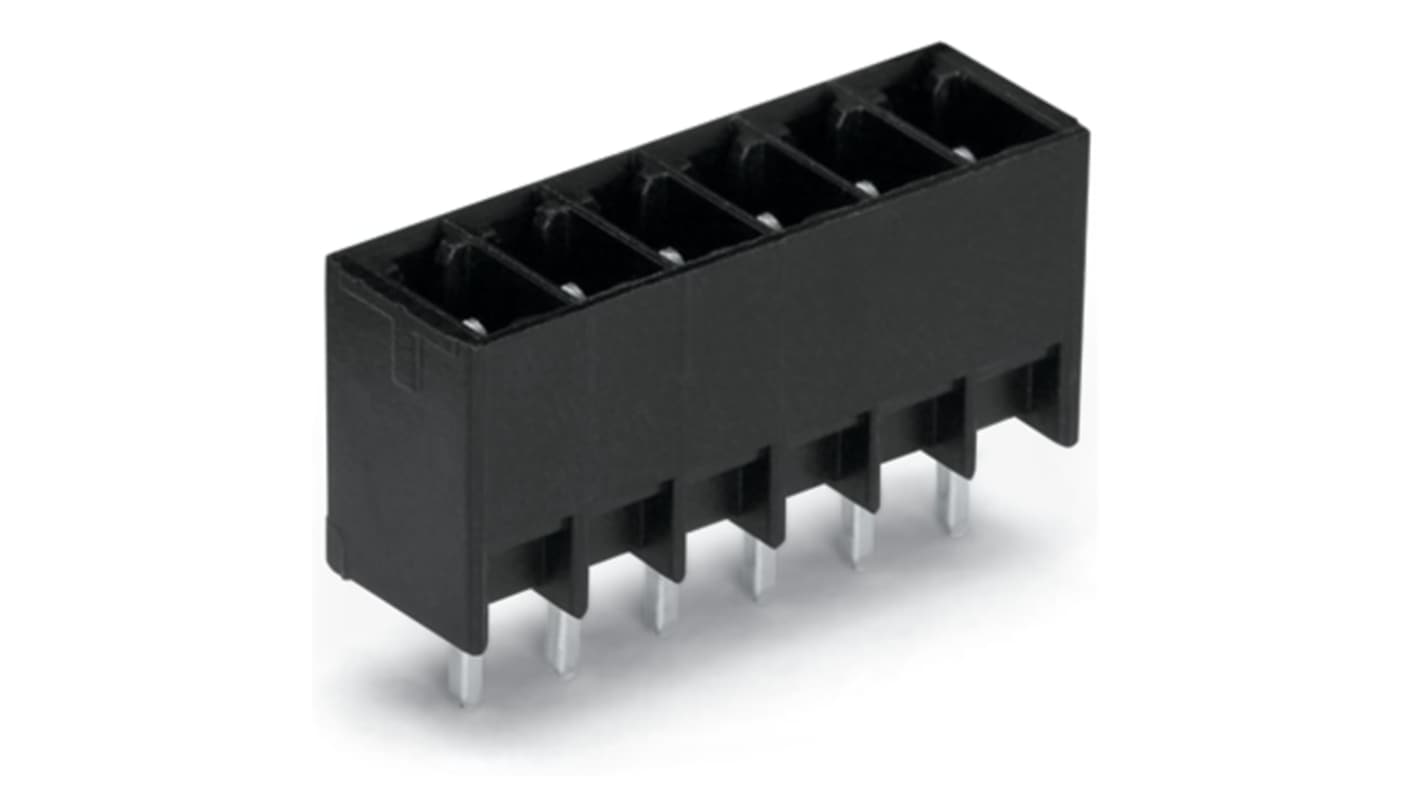 WAGO 714 Series Straight Through Hole Header, 15 Contact(s), 3.5mm Pitch, 1 Row(s), Shrouded