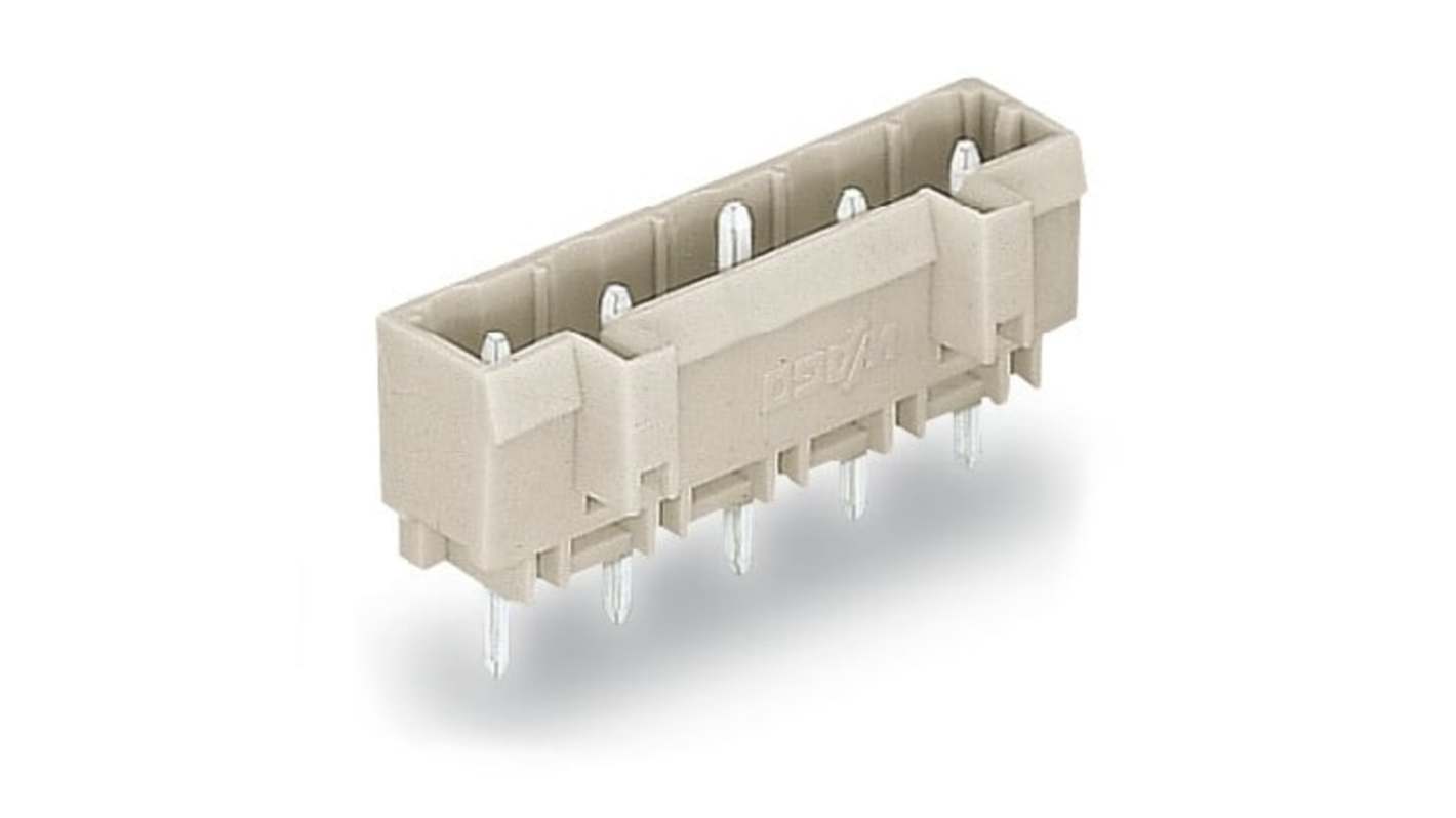 WAGO 721 Series Straight Through Hole Header, 6 Contact(s), 7.5mm Pitch, 1 Row(s), Shrouded