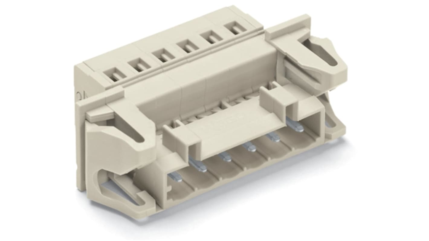 WAGO 721 Series Male Lighting Connector, 10-Pole, Male, 10-Way, Cable Mount, 12A