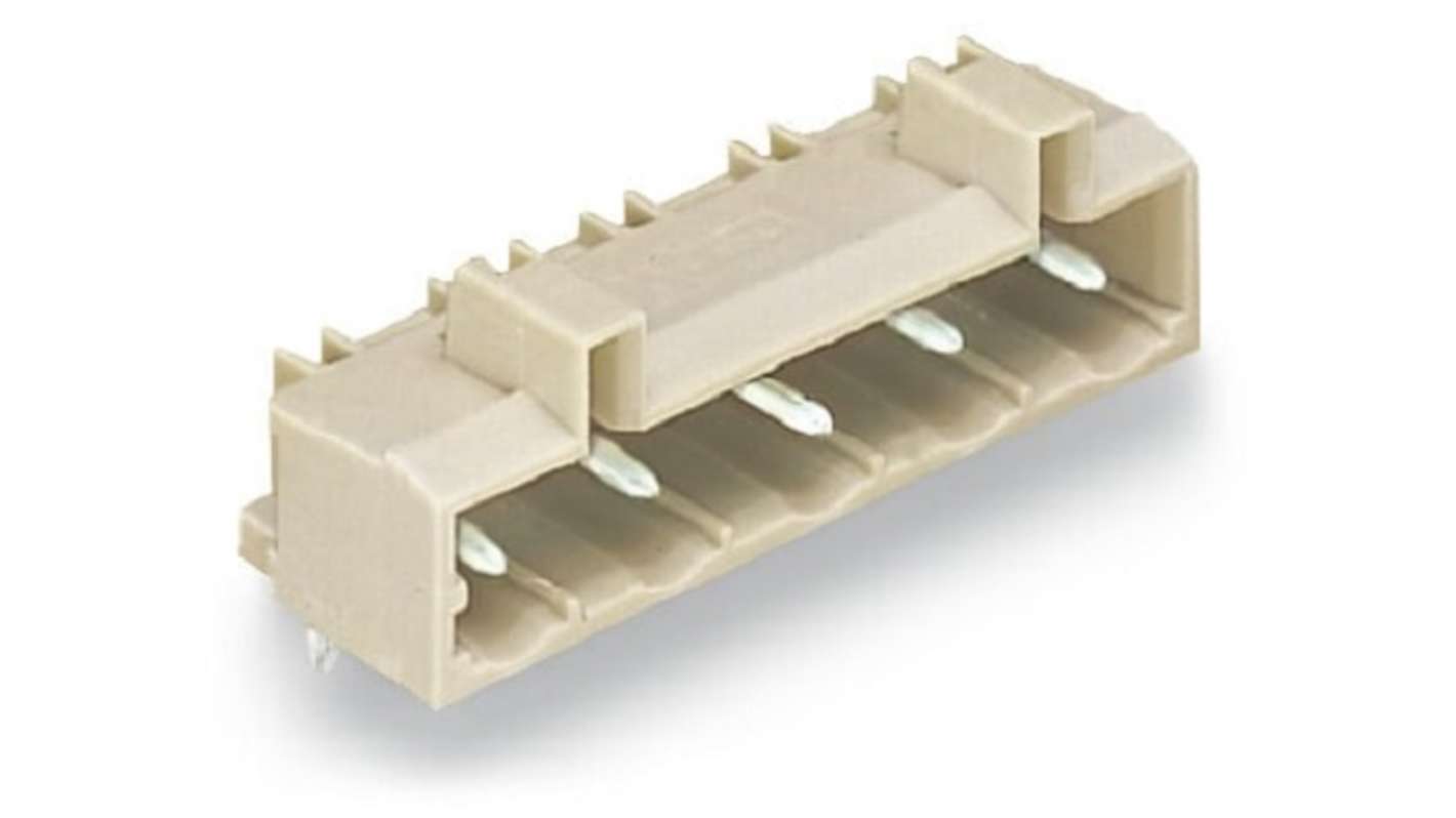 WAGO 721 Series Angled Through Hole Header, 7 Contact(s), 7.5mm Pitch, 1 Row(s), Shrouded