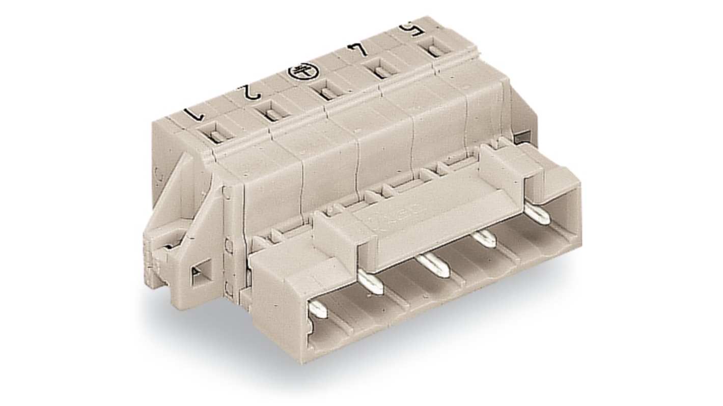 WAGO 723 Series Male Lighting Connector, 3-Pole, Male, 3-Way, Cable Mount, 12A