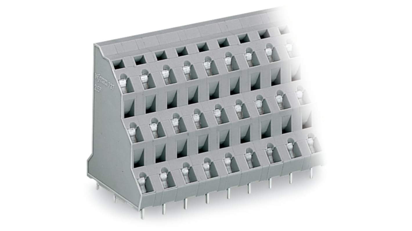 WAGO 737 Series PCB Connector, 9-Contact, 7.5mm Pitch, Through Hole Mount, 3-Row, Cage Clamp Termination