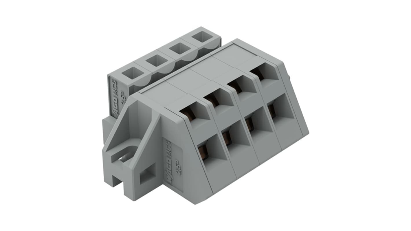 WAGO 731 Series Series Connector, 4P-Pole, Female, 4-Way, Flange Mount, 12A