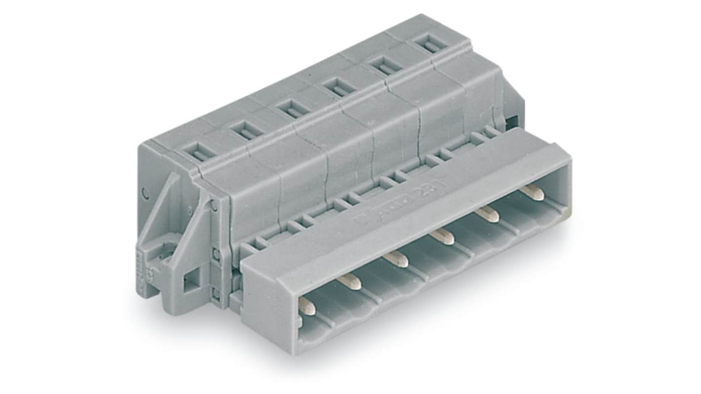 WAGO 731 Series Male Lighting Connector, 12-Pole, Male, 12-Way, Cable Mount, 12A
