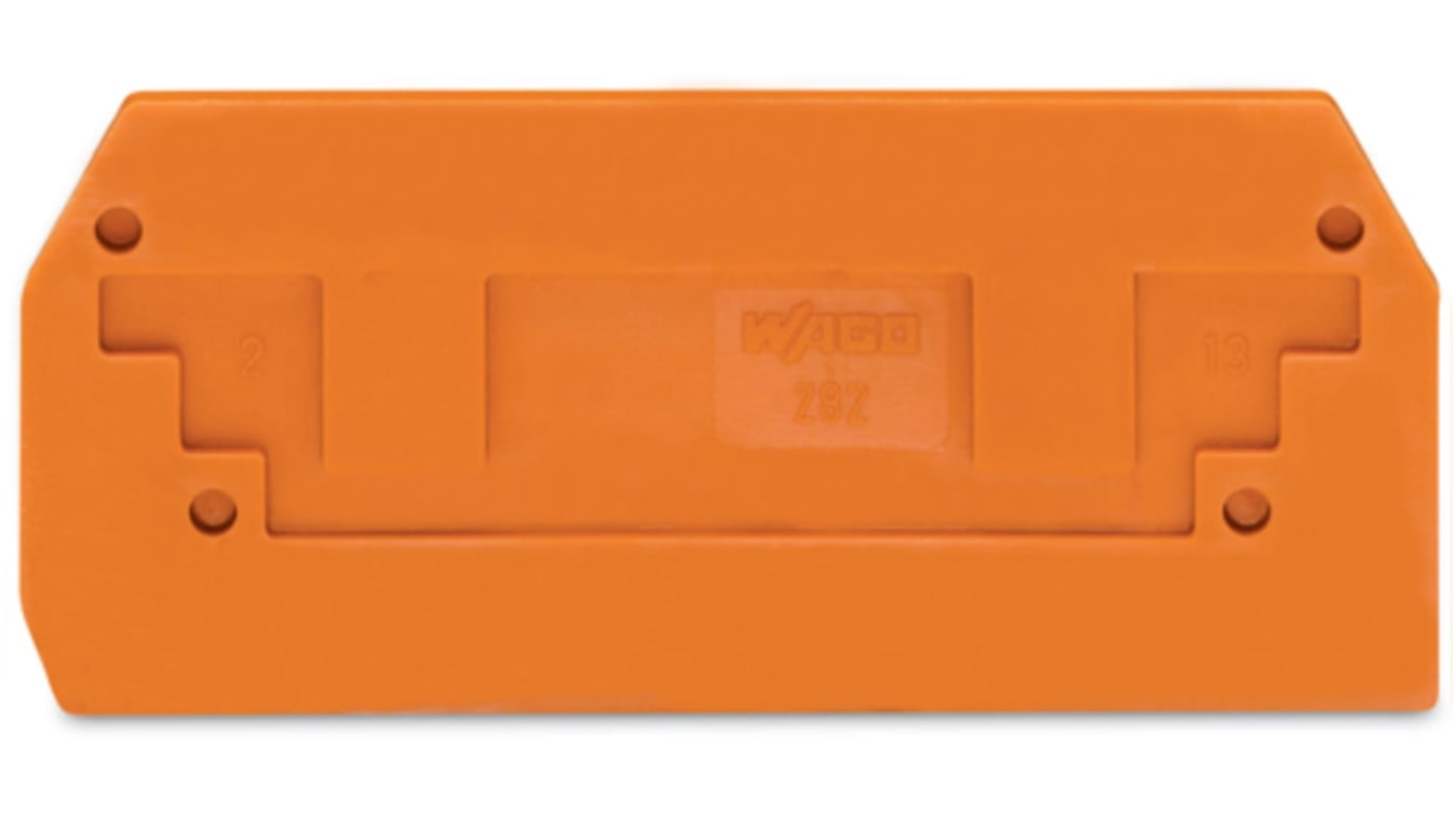 WAGO 282 Series End And Intermediate Plate for Use with Rail Mount Terminal Blocks