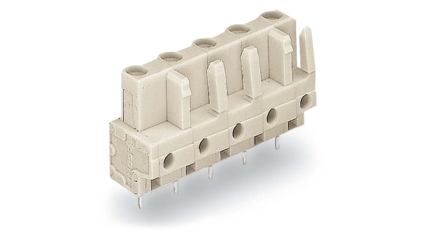 WAGO 722 Series Series Straight PCB Mount PCB Header, 2-Contact, 1-Row, 7.5mm Pitch, Solder Termination