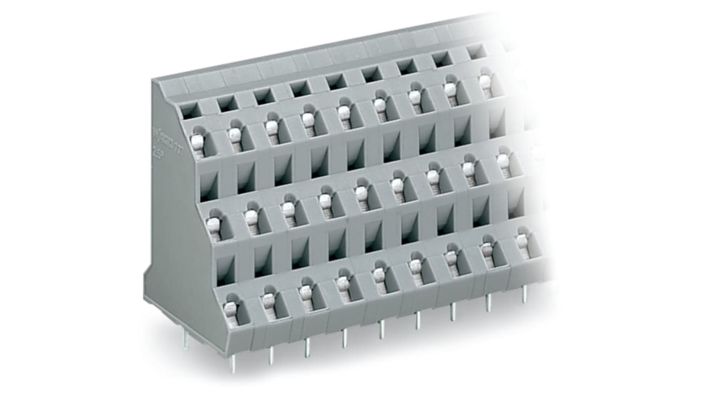 WAGO 737 Series PCB Connector, 18-Contact, 7.5mm Pitch, Through Hole Mount, 3-Row, Cage Clamp Termination