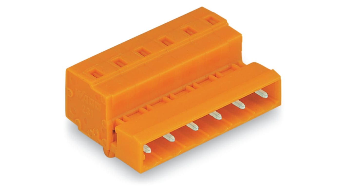 WAGO 731 Series Male Lighting Connector, 12-Pole, Male, 12-Way, Cable Mount, 12A