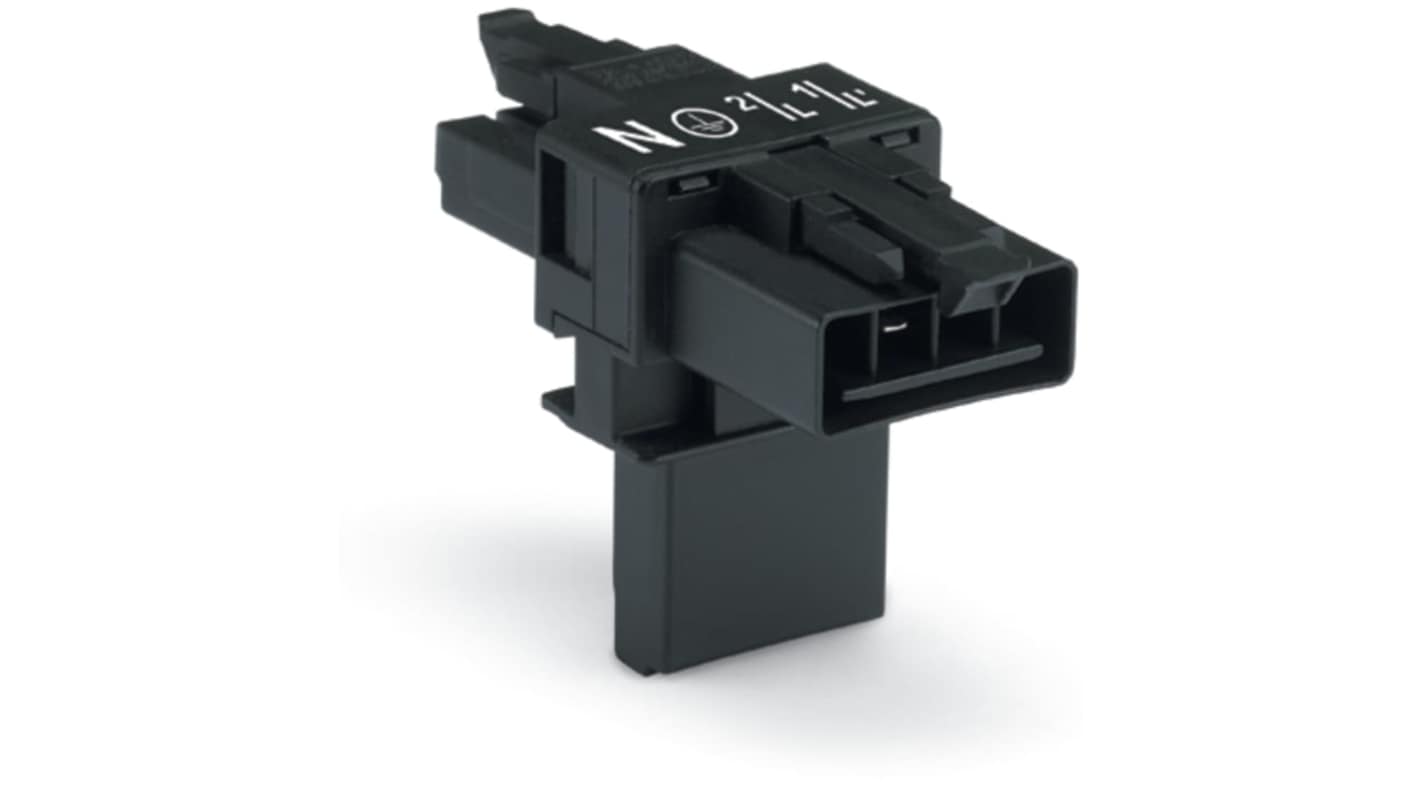 WAGO 890 Series Female Lighting Connector, 4-Pole, Female, 4-Way, Plug-In Mount, 16A, IP20, IP40