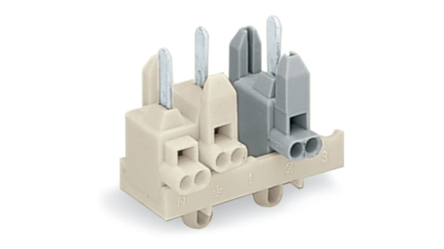 WAGO 277 Series Male Lighting Connector, 5-Pole, Male, 5-Way, Plug-In Mount, 10A