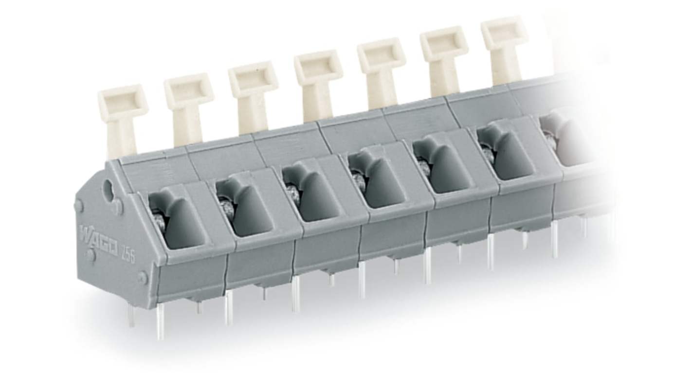 WAGO PCB连接器, 4p, 7.5/7.62mm间距, THT安装, 推入式端接, 256系列