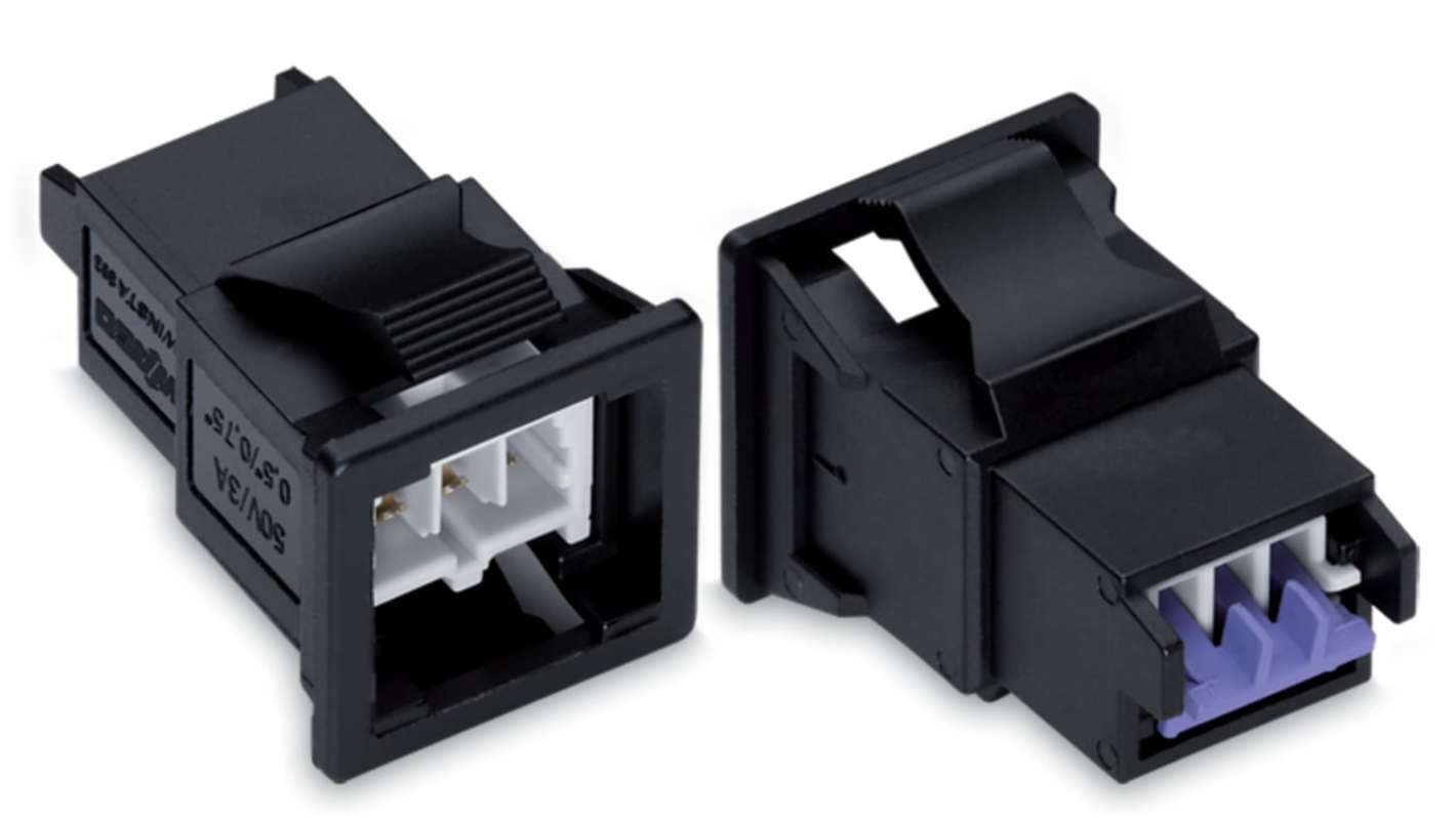 Connettore per illuminazione WAGO Maschio, 2 poli, 2 vie, A scatto