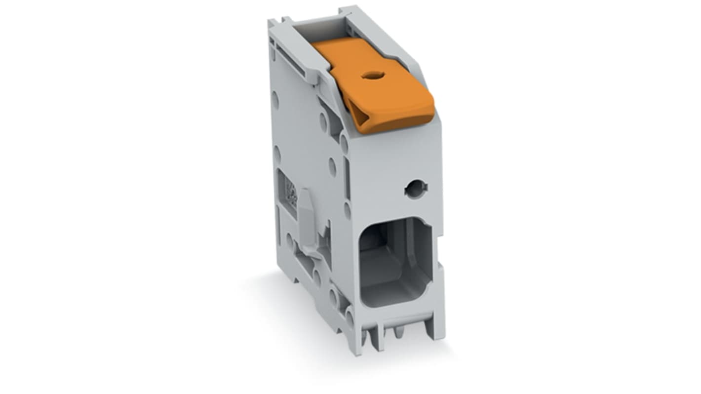 WAGO 2616 Series PCB Connector, 1-Contact, 10mm Pitch, Through Hole Mount, 2-Row, Push-In Cage Clamp Termination