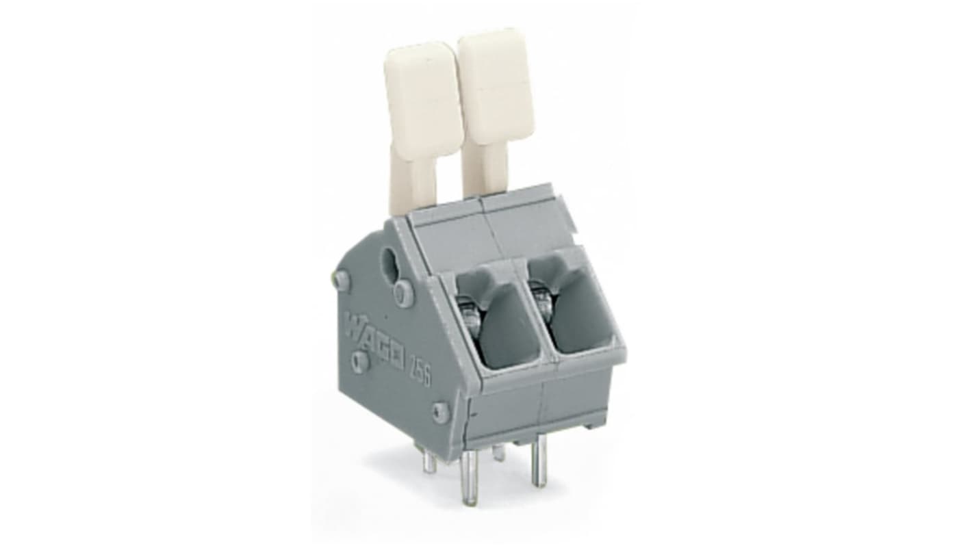 WAGO 256 クランプ金具, 5/5.08mmピッチ, 1列, 4極