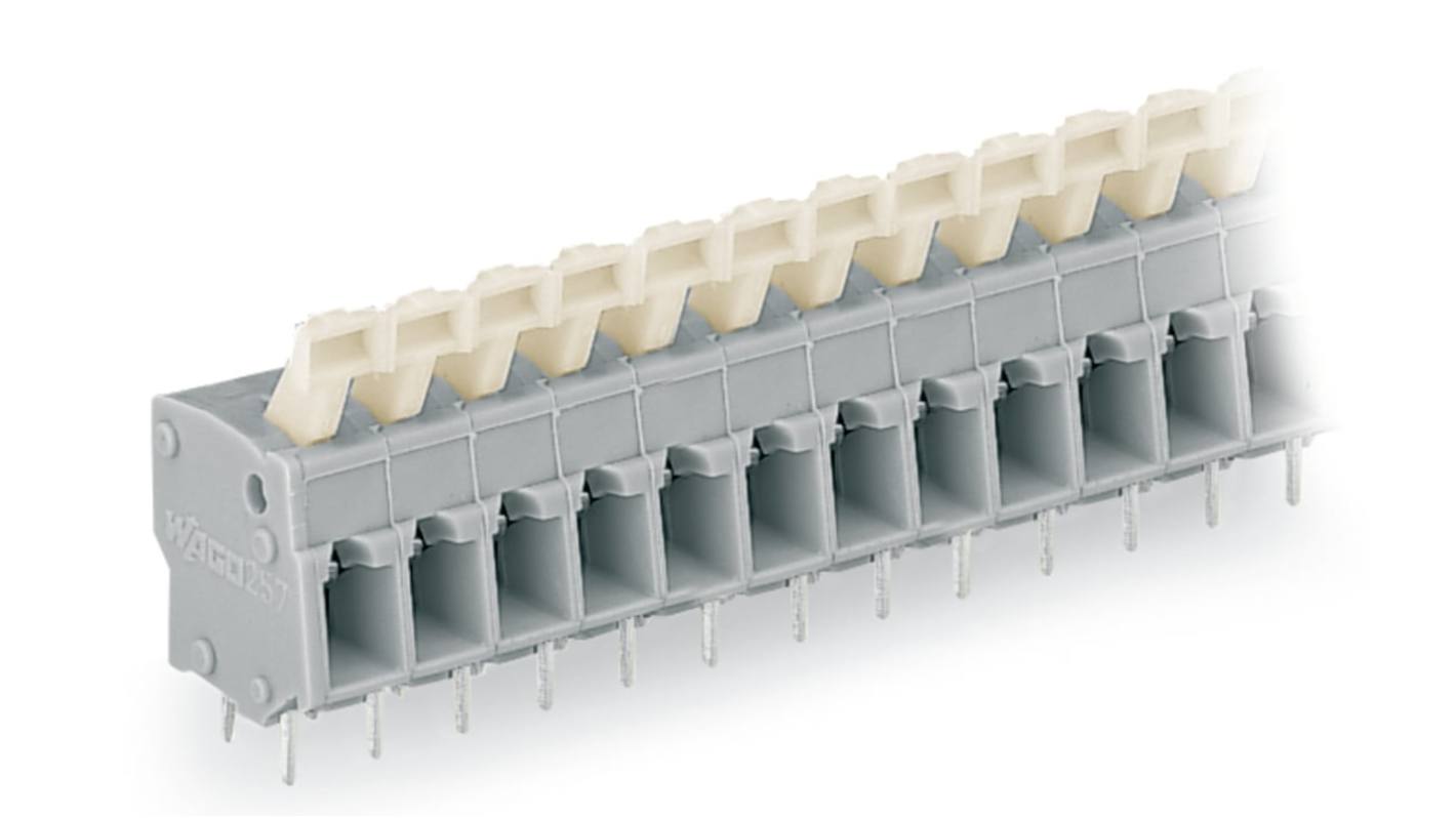 WAGO PCB连接器, 36p, 5/5.08mm间距, THT安装, 推入式端接, 257系列