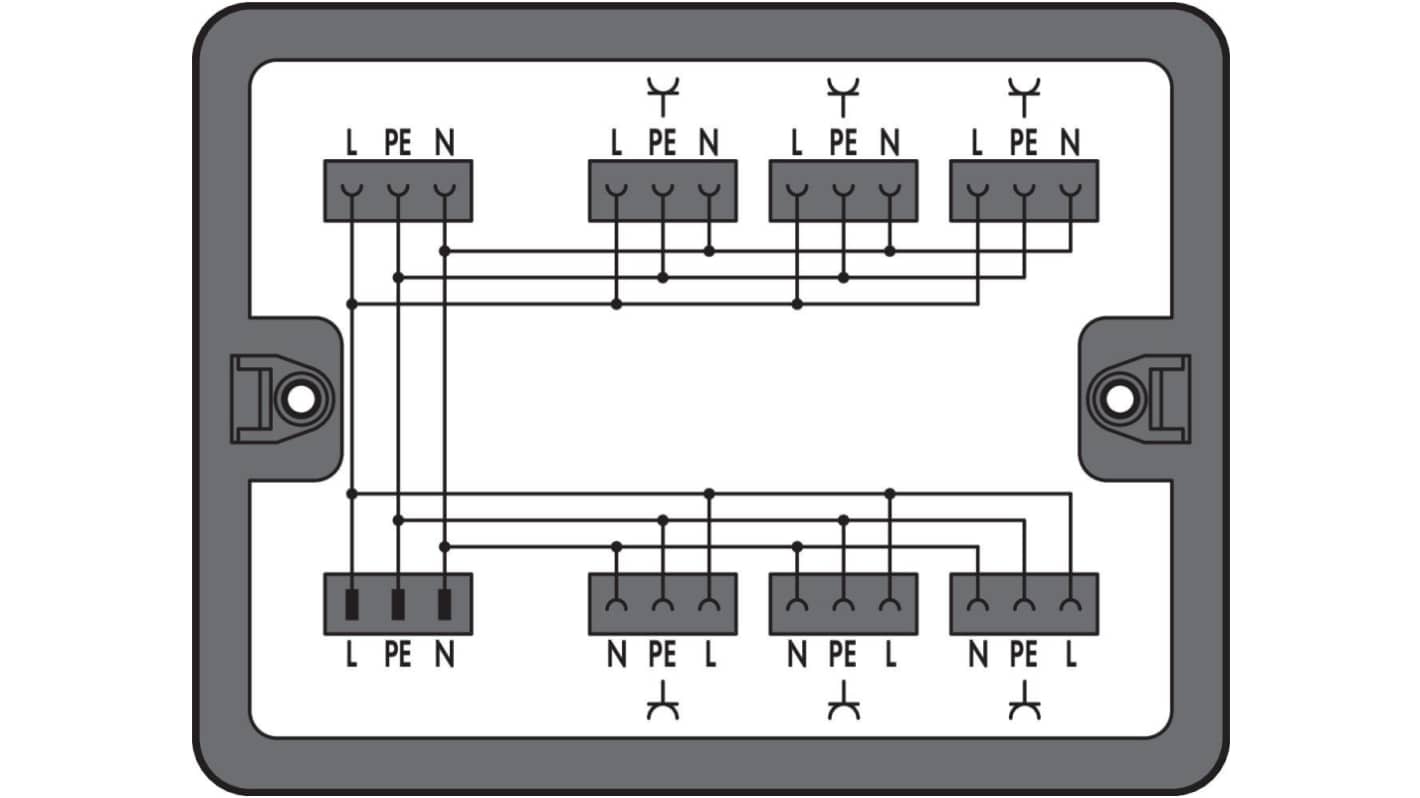 Distribution Block, 4mm², 25A, 250 V, Black