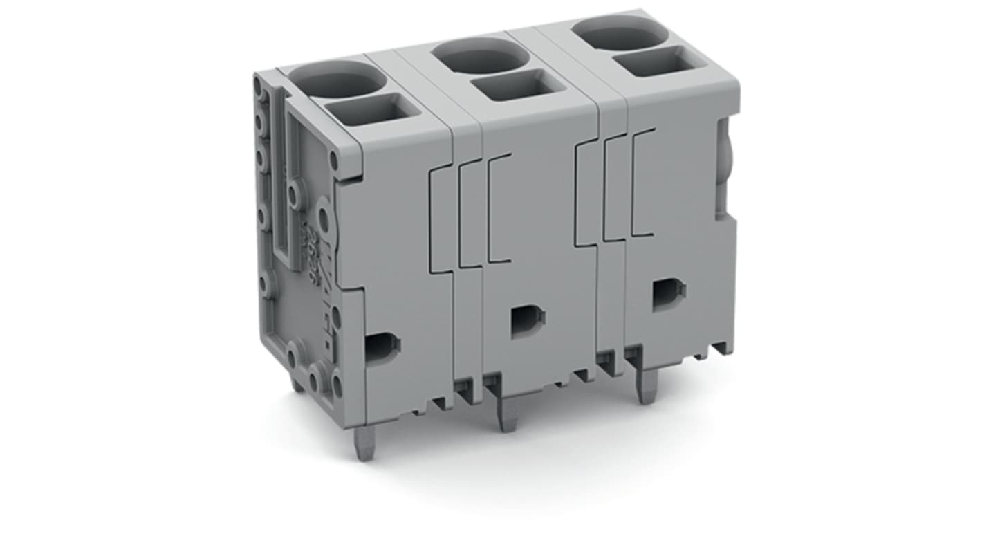 WAGO 2626 Series PCB Connector, 9-Contact, 12.5mm Pitch, Feed Through Mount, 1-Row, Push-In Cage Clamp Termination