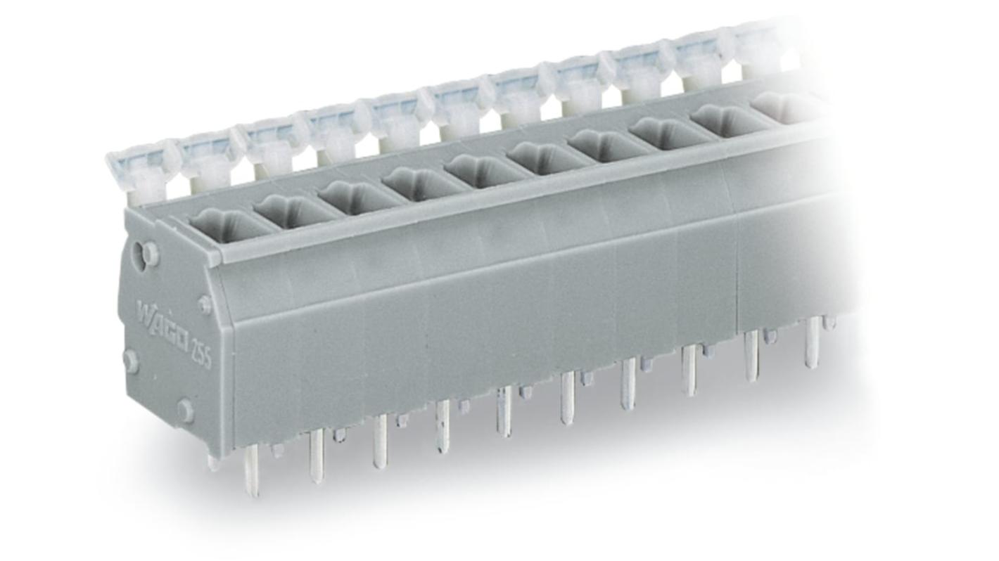 WAGO 255 Series PCB Connector, 12-Contact, 5/5.08mm Pitch, Through Hole Mount, 1-Row, Push Button Termination