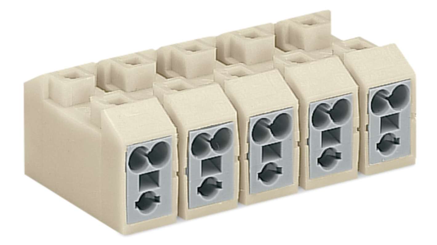 WAGO 272 Series Connector, 2-Way, 18A, 8 → 9 mm² Wire, Push Wire Termination