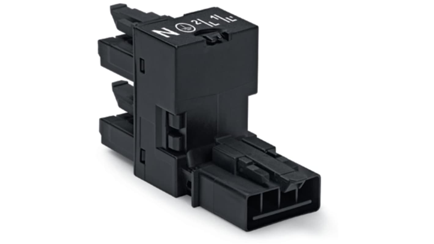 WAGO 890 Series Female Lighting Connector, 4-Pole, Female, 4-Way, Cable Mount, 16A, IP20, IP40