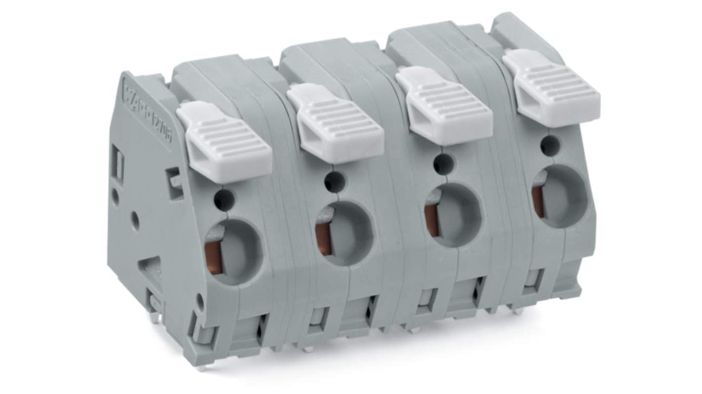WAGO 2706 Series PCB Connector, 3-Contact, 12.5mm Pitch, Through Hole Mount, 1-Row, Cage Clamp Termination
