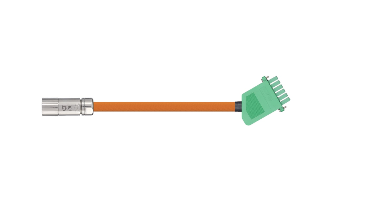 Igus readycable Series Cable for Use with BECKHOFF Drive, 5m Length, 600/1000 V