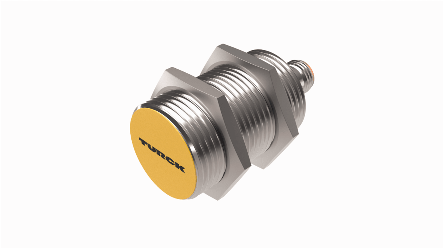 Turck Inductive Barrel Proximity Sensor, M30, 15 mm Detection, PNP NO, 10 → 30 V dc