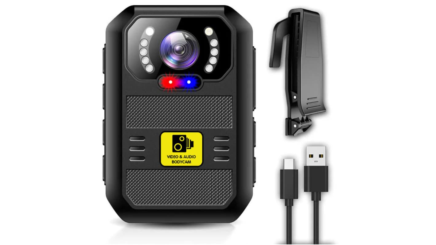 RS PRO Both IR Battery Powered Wifi Body Camera, 1920 x 1080 pixels Resolution