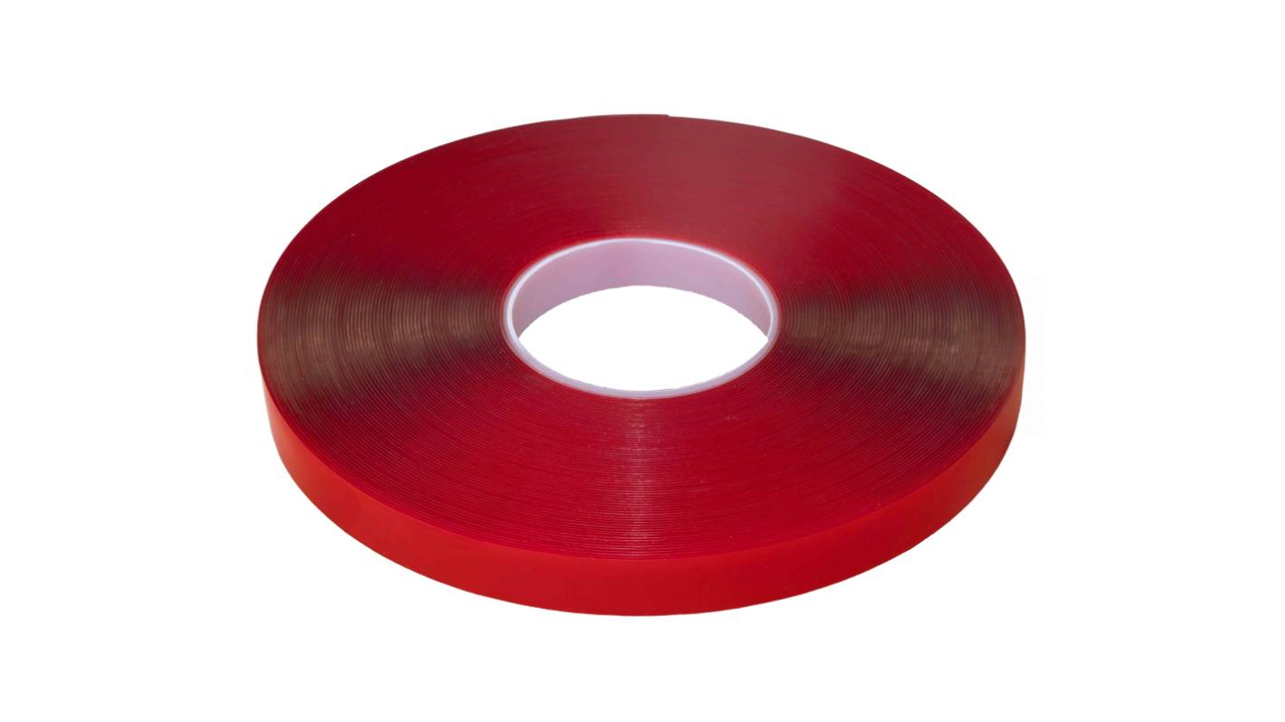 RS PRO Clear Transfer Tape Adhesive, 12mm x 33m, 1mm Thick
