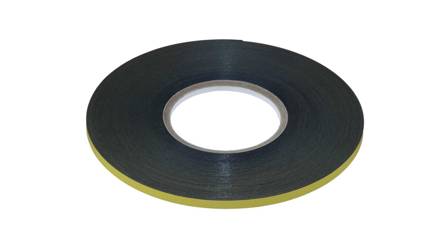 RS PRO Black Foam Tape, 6mm x 33m, 0.50mm Thick