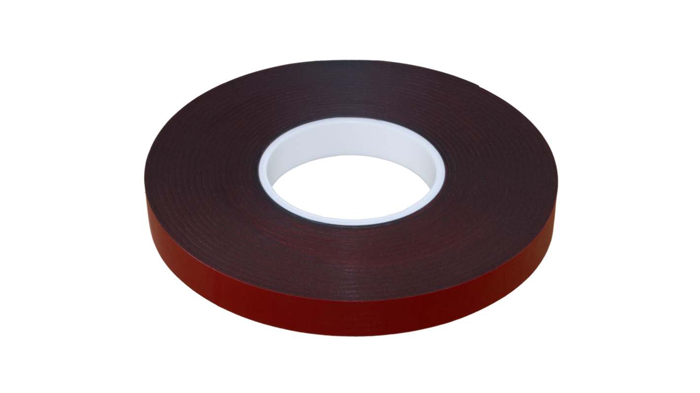 RS PRO Grey Double Sided Foam Tape, 19mm x 33m, 0.60mm Thick