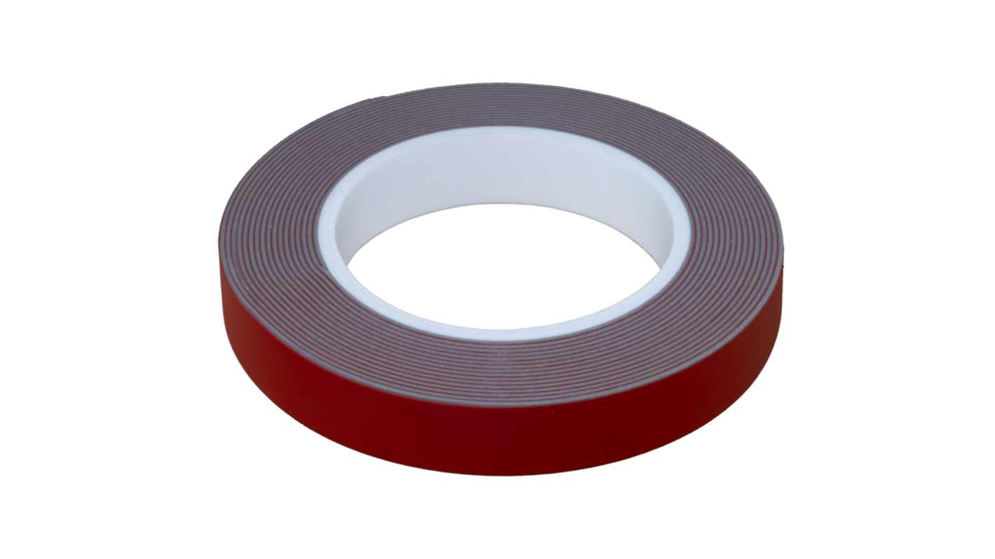RS PRO Grey Double Sided Foam Tape, 19mm x 5.5m, 1.1mm Thick