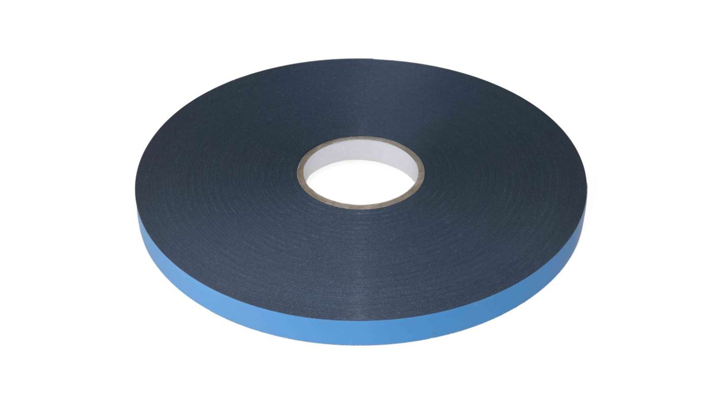 RS PRO Black Foam Tape, 19mm x 66m, 0.60mm Thick