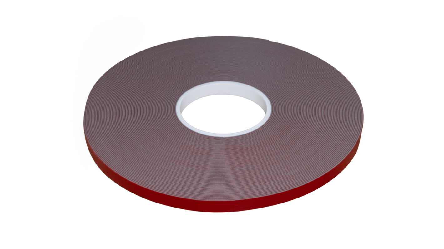 RS PRO Grey Double Sided Foam Tape, 19mm x 33m, 1.1mm Thick