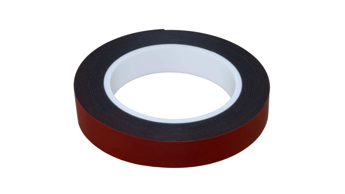 RS PRO Black Double Sided Foam Tape, 19mm x 5.5m, 1.1mm Thick
