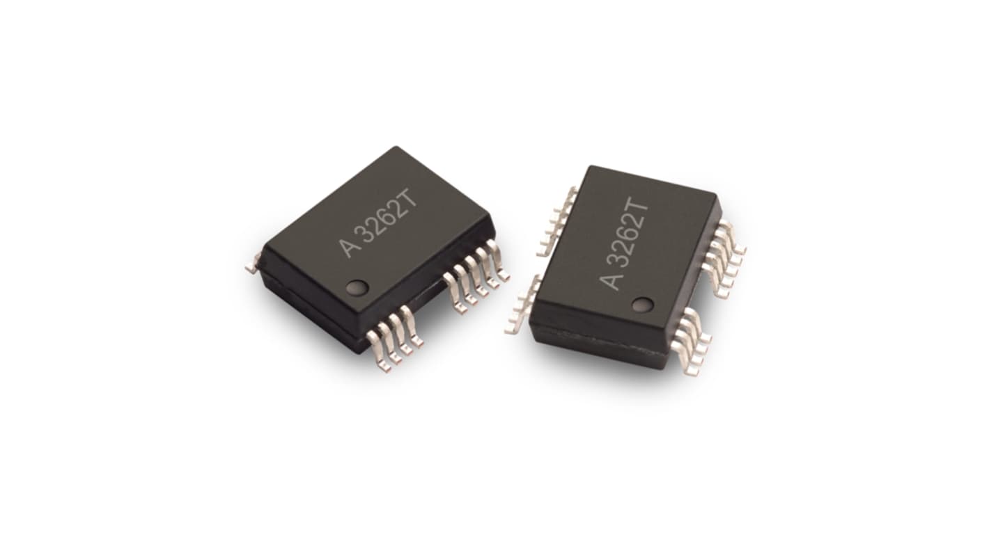 Broadcom optocsatoló DC bemeneti fesz., kimeneti eszk.: IGBT/MOSFET kapu meghajtó, 2 csatornás, felületre szerelhető,