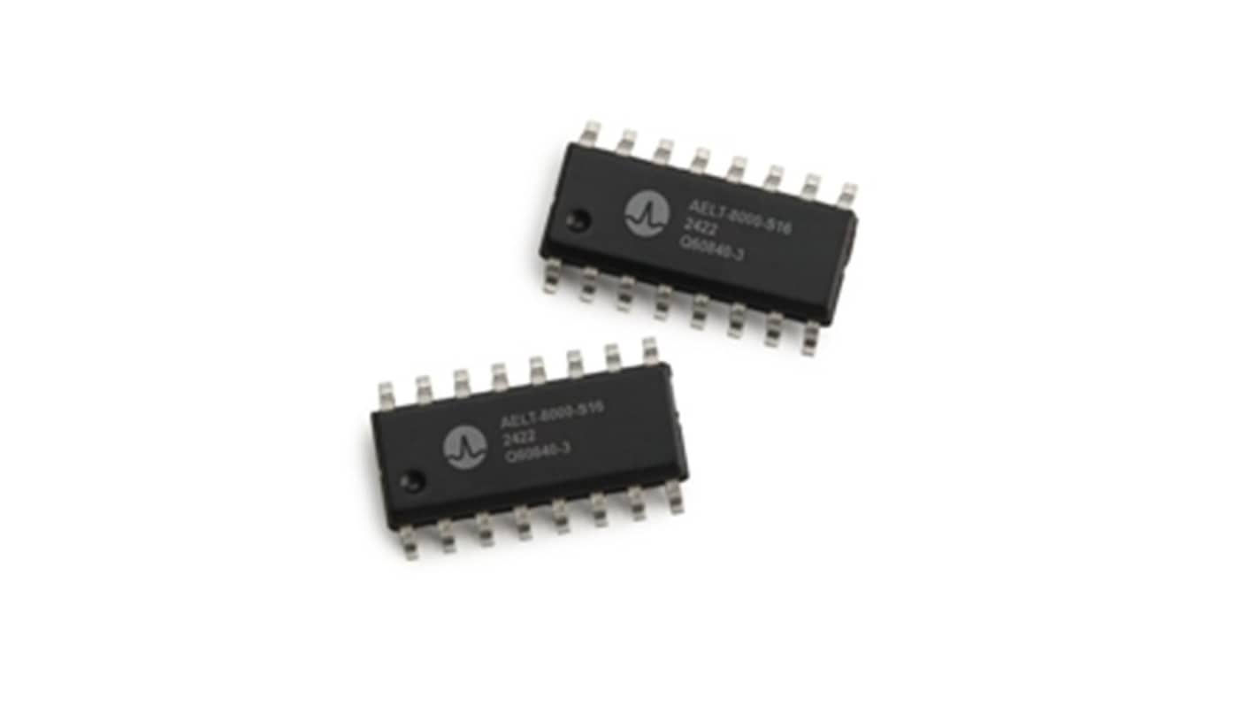 Driver di linea differenziale AELT-8000-S102, 3 stati, Invertente, non invertente, SOIC-16, 16-Pin