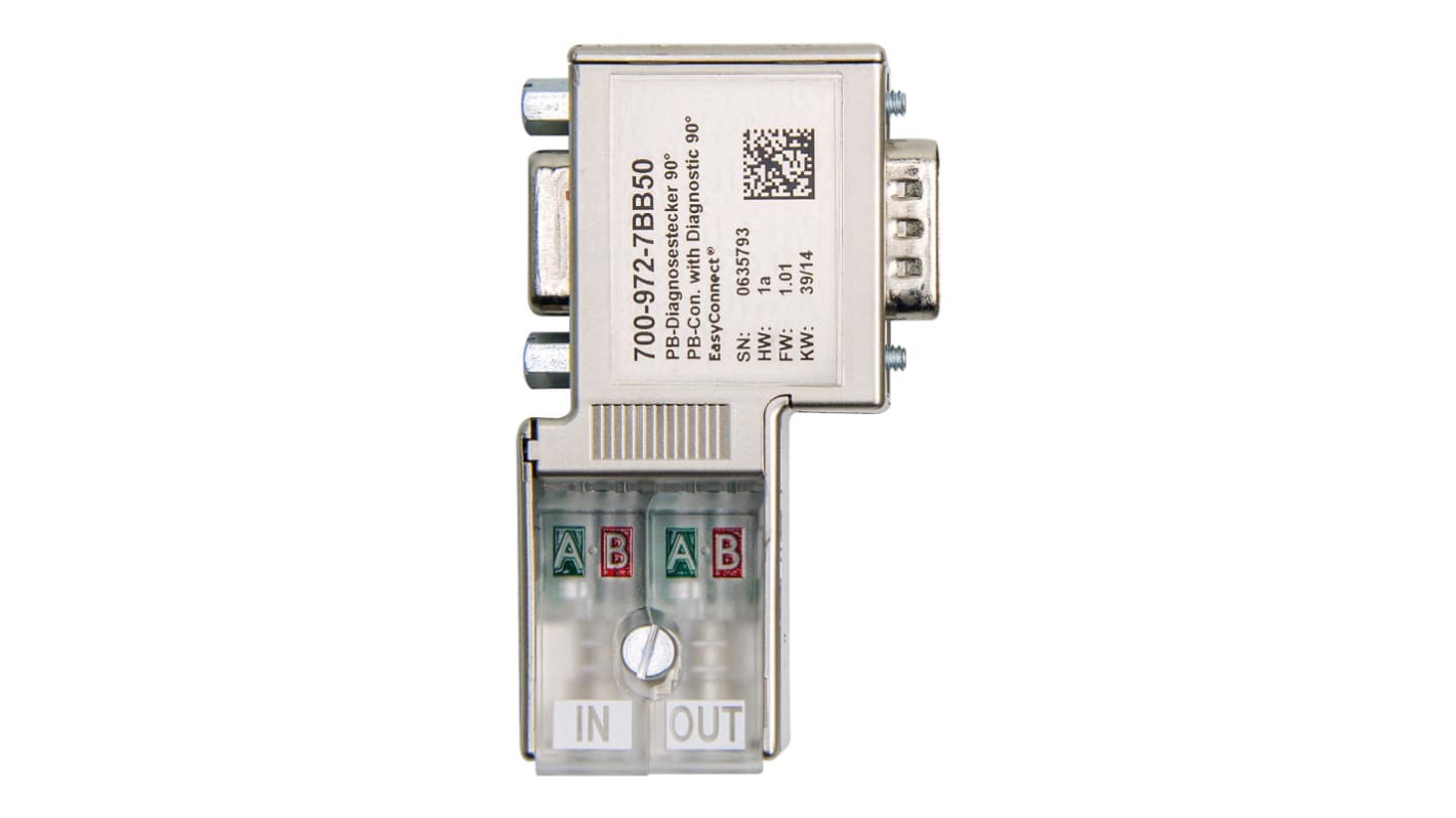 Helmholz GmbH & Co. KG 972-7BB Series BUS Connector for Use with Fieldbus Application, 4.75 → 5.25 V