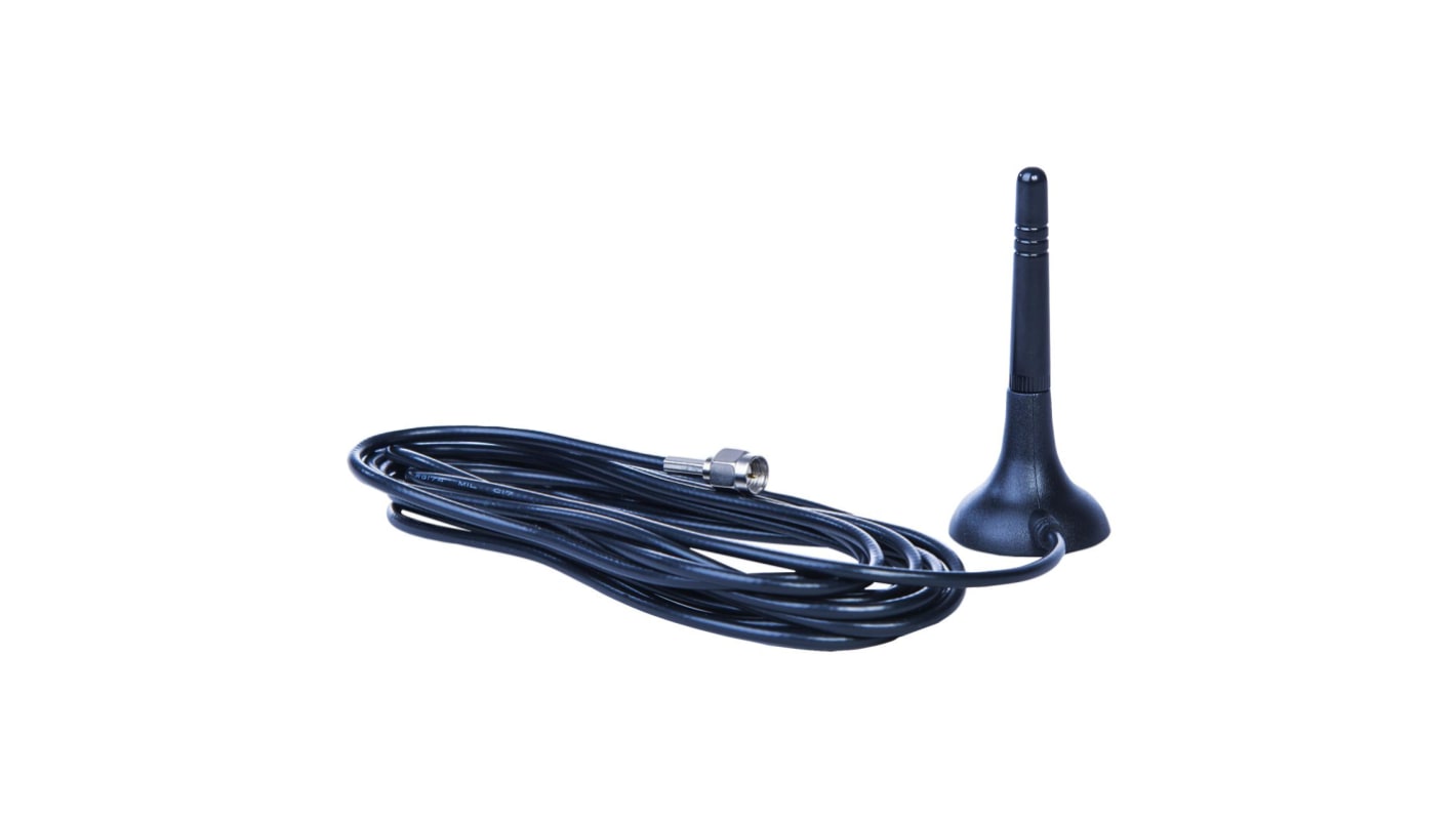 Helmholz Multiband-Antenne, 2G (GSM/GPRS), 3G (UTMS), 4G (LTE), Intern, Stubby, SMA, Magnetisch, Stecker, 2dBi