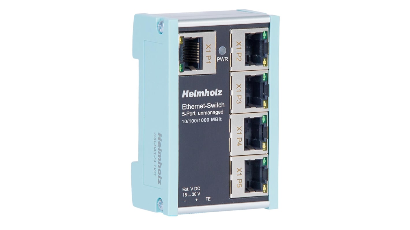Helmholz GmbH & Co. KG 700-841-5ES01, Unmanaged 5 Port Ethernet Switch