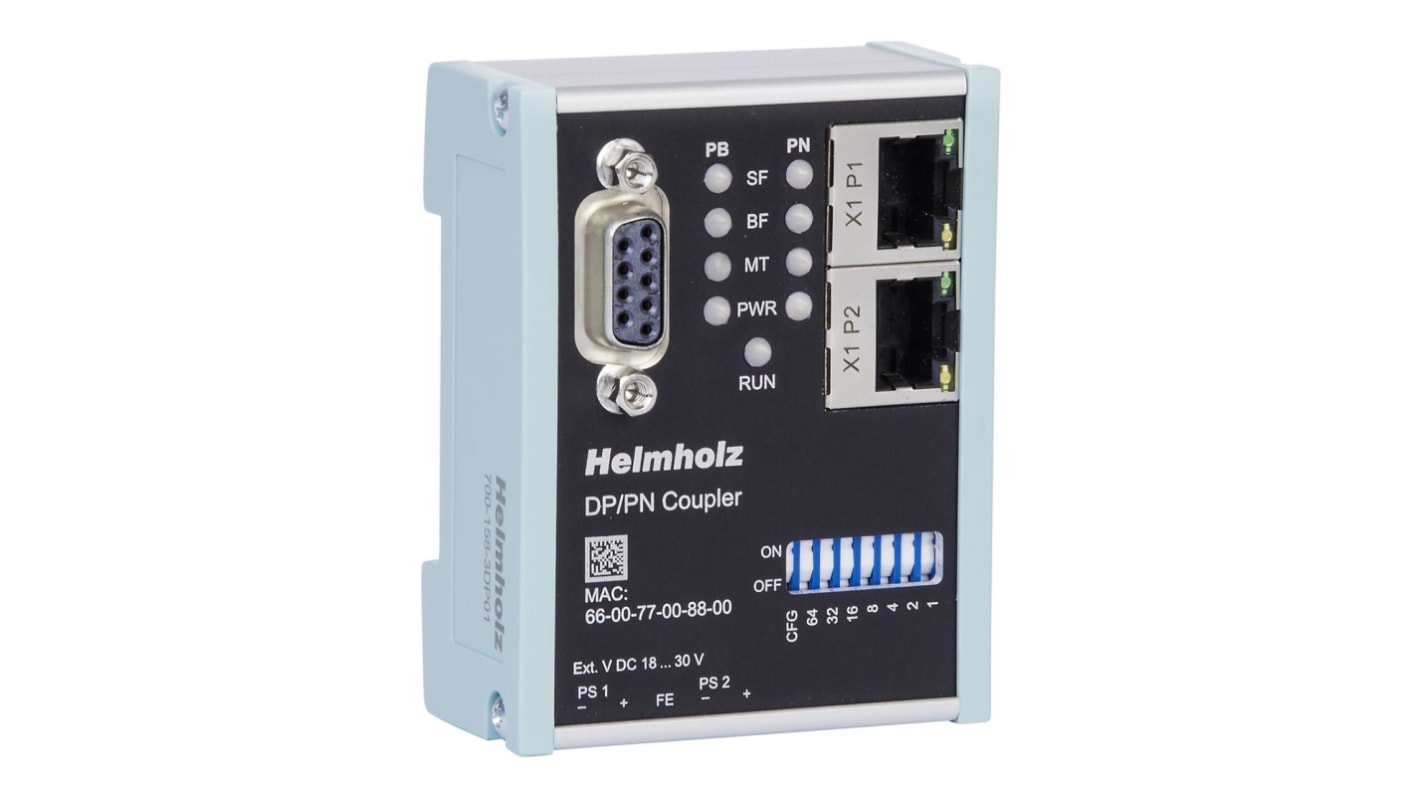Helmholz GmbH & Co. KG 耦合器, 2端口, 158-3DP系列