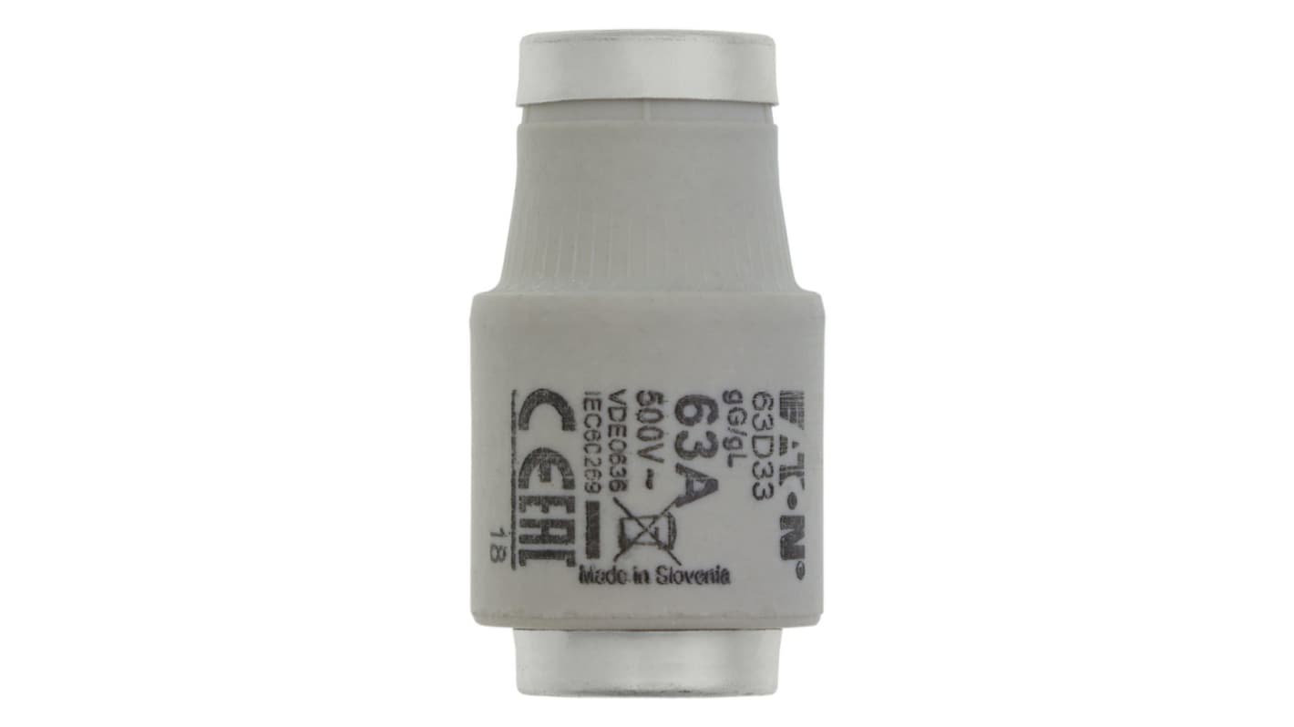 Eaton 63A DIII Bottle Fuse, 500V